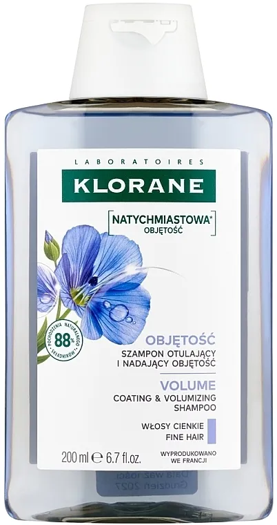 Klorane Volume Coating &amp; Volumizing Shampoo Šampon za volumen s ekstraktom organskog lana