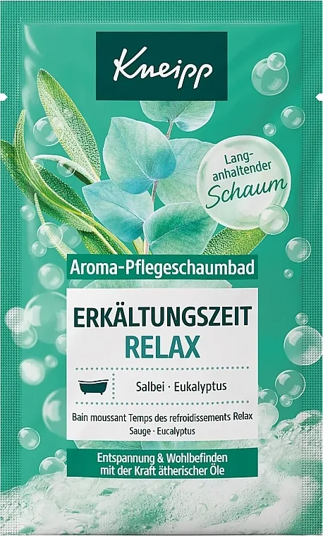 Kneipp Relax Bath Foam Kupka sa eteričnim uljima žalfije i eukaliptusa