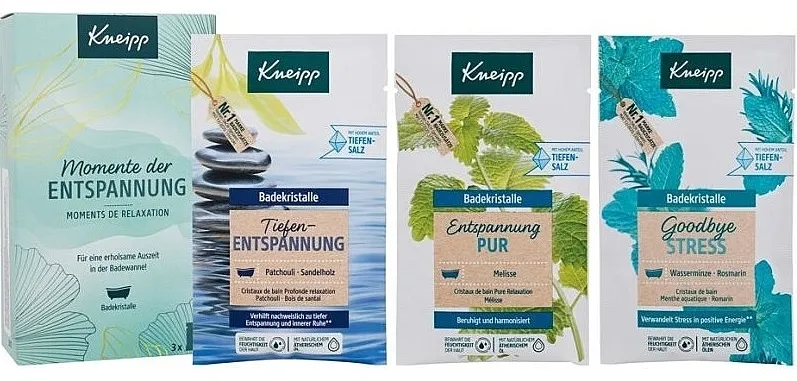 Kneipp Wellness Moment (bath/crystals/3x60g) Set kristala za kupatilo