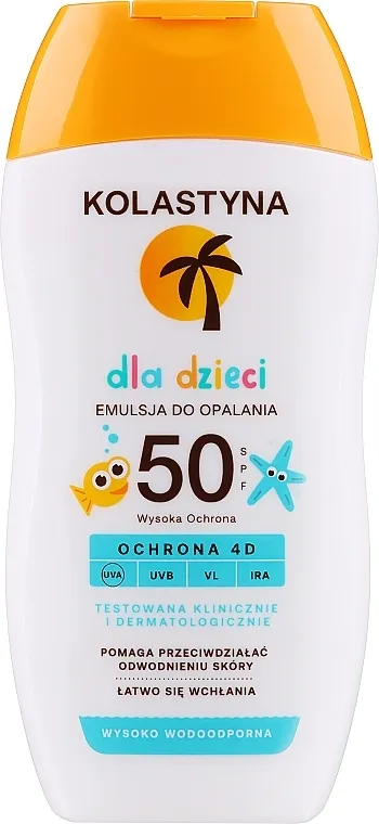 Kolastyna SPF 50 Ochrona 4D Emulzija za zaštitu od sunca za decu