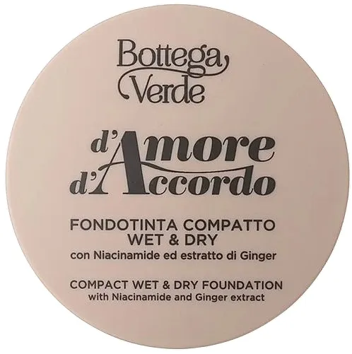 Kompaktna podloga Bottega Verde D'Amore D'Accordo Compact Wet &amp; Dry Foundation