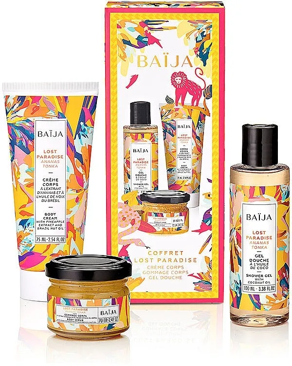 Komplet (b/cr/75ml + b/scrub/70g + sh/gel/100ml) Baija Lost Paradise