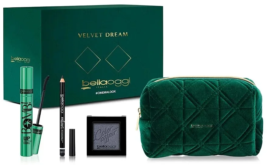 Komplet Bellaoggi Cinema Look Kit (mascara/9.5ml + eye/pencil/1.1g + eyeshadow/2g + bag)