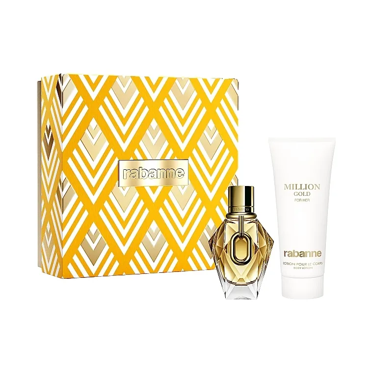 Komplet (edp/50ml + b/lot/100ml) Rabanne Million Gold For Her