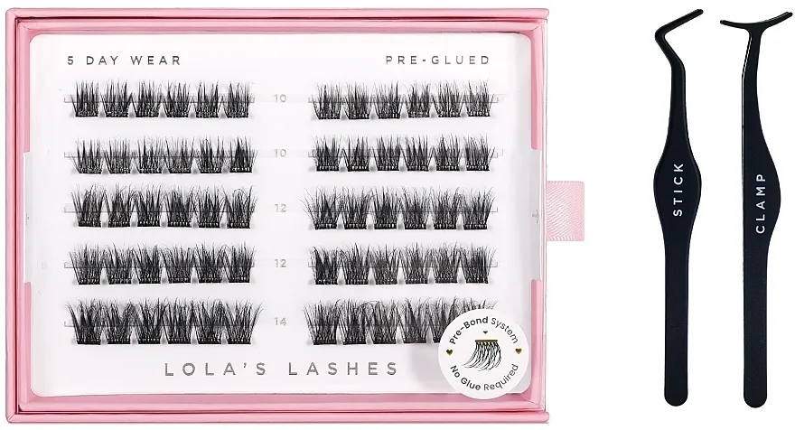 Komplet Lola's Lashes Soft Wisp Pre-Glued Lashes Set (eyelashes/42pcs + applicator/1pcs)