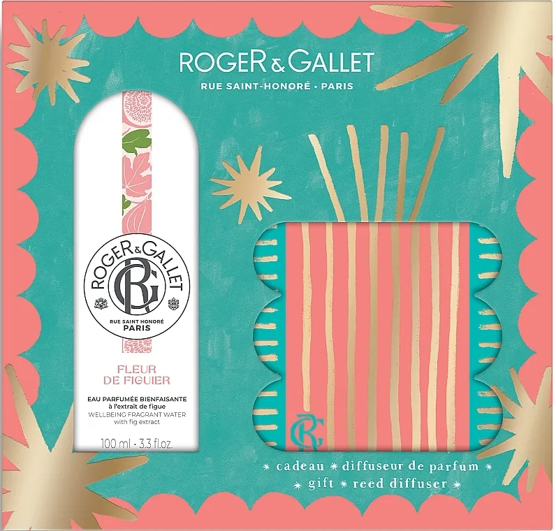 Komplet - NAME_DESCR Roger&amp;Gallet Fleur de Figuier Christmas Set (f/water/100ml + diffuser/25ml)