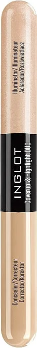 Korektor i hajlajter Inglot Coverup &amp; Highlight DUO Concealer and Illuminator