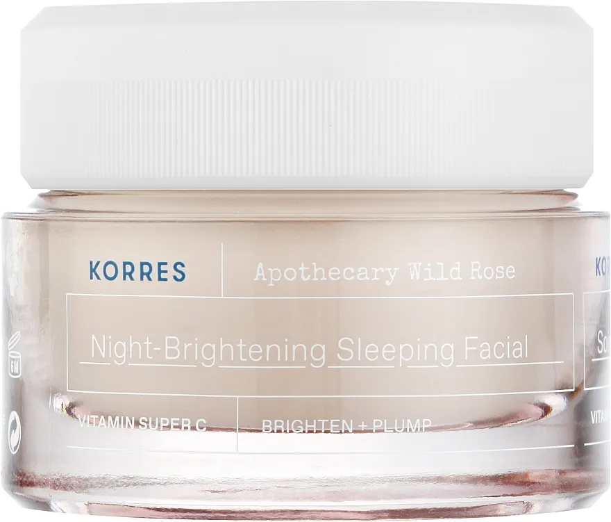 Korres Apothecary Wild Rose Night-Brightening Sleeping Facial Posvjetljujuća noćna krema za lice