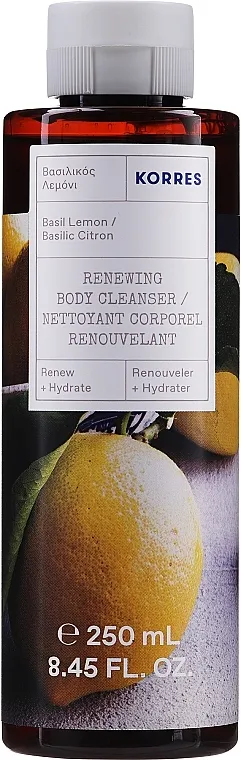 Korres Basil Lemon Renewing Body Cleanser Gel za tuširanje "Bosiljak i limun"