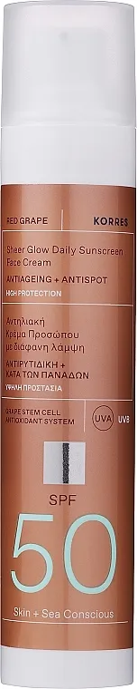 Korres Red Grape Sunscreen Face Cream SPF50 Krema za lice