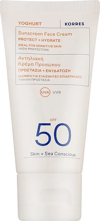 Korres Yoghurt Sunscreen Face Cream SPF50 Krem za sunčanje za lice
