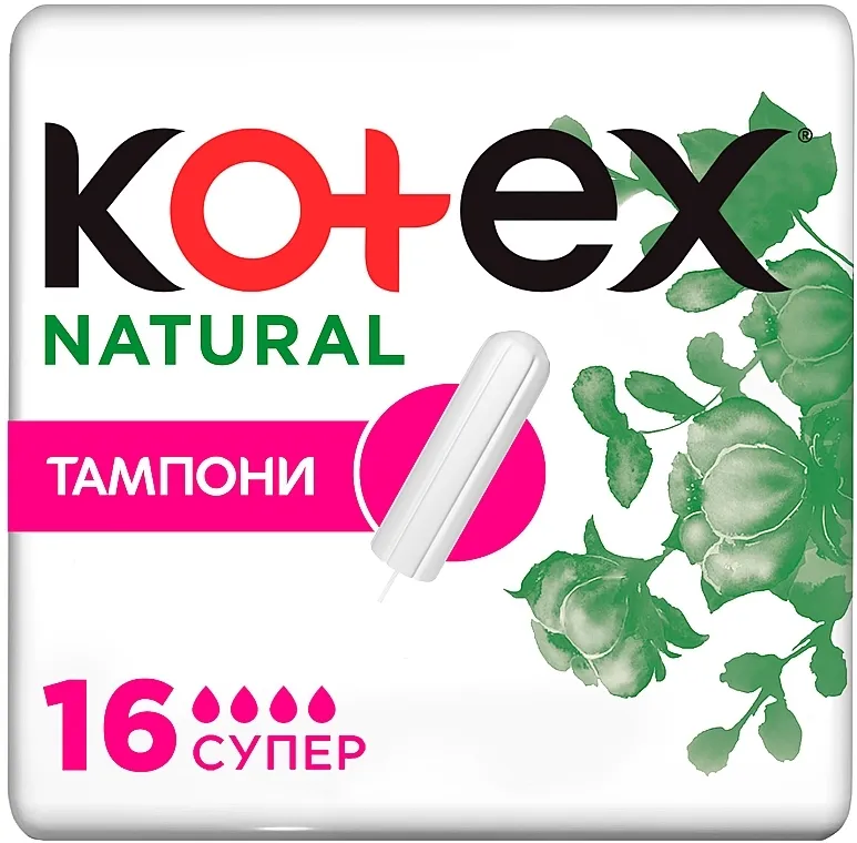 Kotex Natural Tamponi "Super", 16 kom.