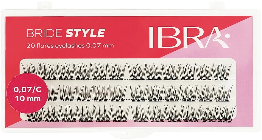 Kępki rzęs 0,07/C, 10 mm Ibra Bride Style Eyelash Tufts