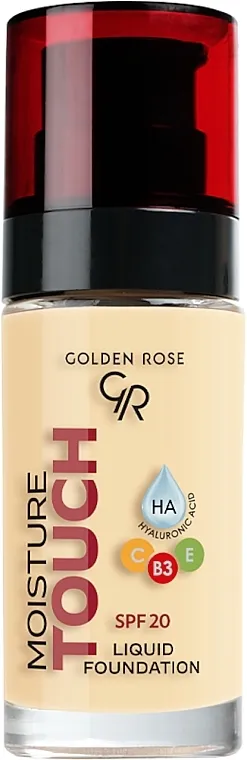 Kremasta podloga Golden Rose Moisture Touch Liquid Foundation SPF 20