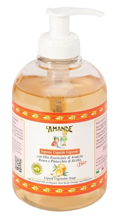 L'Amande Marseille Sicily Liquid Soap Scented Parfimisano tečno sapun Sicilija sa crvenom pomorandžom i pistaćem, antioksidantno-hidratantni