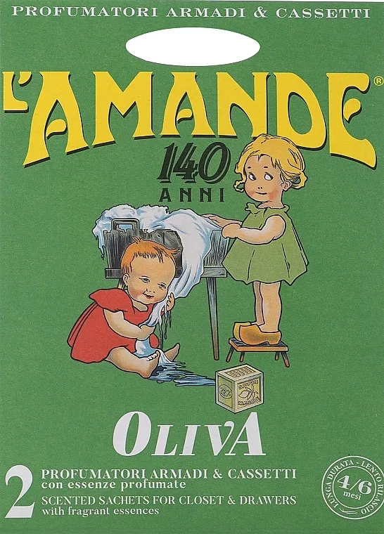 L'Amande Olive Scented Sachets Mirisna vrećica za ormar i prostorije Maslina