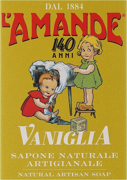 L'Amande Vanilla Natural Artisanal Soap Prirodni ručno pravljen sapun u ploči Vanila, opuštajući