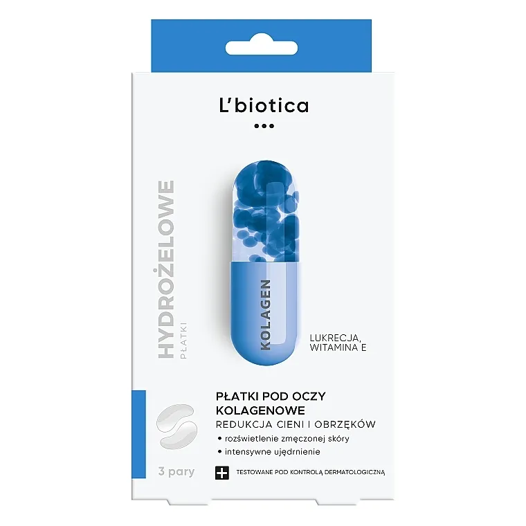 L'biotica Collagen Eye Pads Reduction Of Dark Circles And Puffiness Kolagenski jastučići za oči "Smanjenje podočnjaka i natečenosti"
