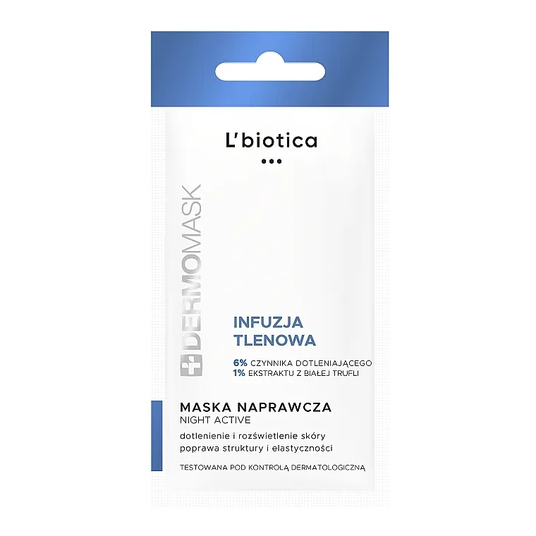 L'biotica Dermomask Night Active Oxygen Infusion Noćna maska za lice "Oxygenation"