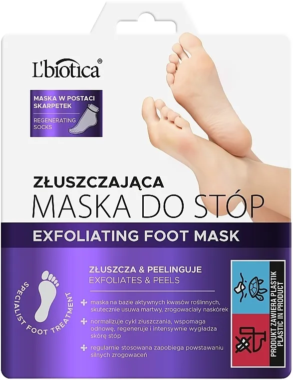 L'biotica Home Spa Maska za stopala "Piling"