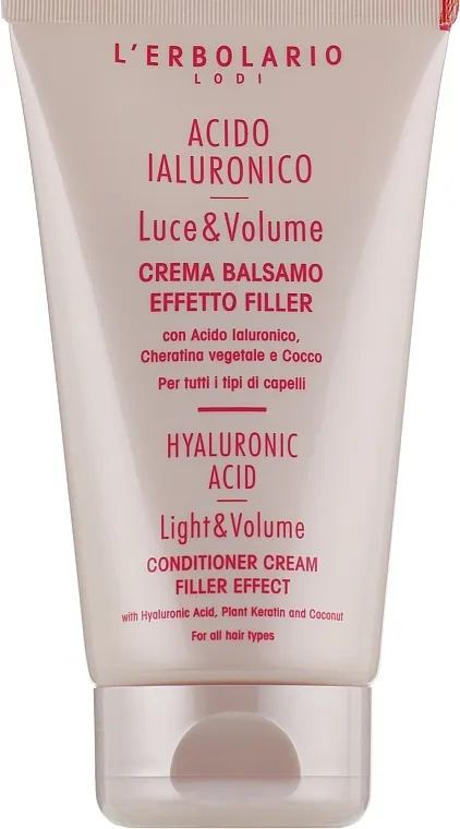 L'Erbolario Hyaluronic Acid Light &amp; Volume Filler Effect Conditioner Cream Regenerator za kosu