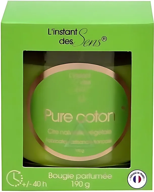 L'instant des Sens Pure Cotton Scented Candle Mirisna sveća Pamuk