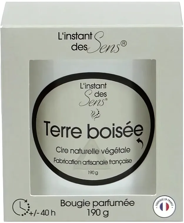 L'instant des Sens Terre Boisee Scented Candle Mirisna sveća Šumska zemlja