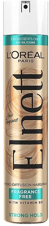 L'Oréal Paris Elnett Micro-Diffusion Fragrance Free Strong Hold Lak sprej za kosu sa jakim učvršćenjem sa mikrodifuzerom, bez mirisa