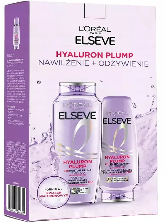 L'Oreal Paris Elseve Hyaluron Plump (shmp/400ml + h/cond/200ml) Komplet