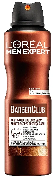 L'Oreal Paris Men Expert Barber Club 48H Protective Bodyspray Fragrance World Elvie Donna