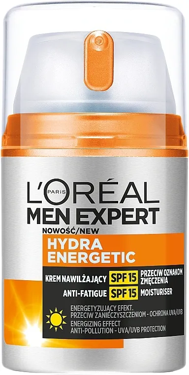 L'Oreal Paris Men Expert Hydra Energetic Anti-Fatigue SPF15 Moisturiser Hidratantna krema za lice "Protiv umora"