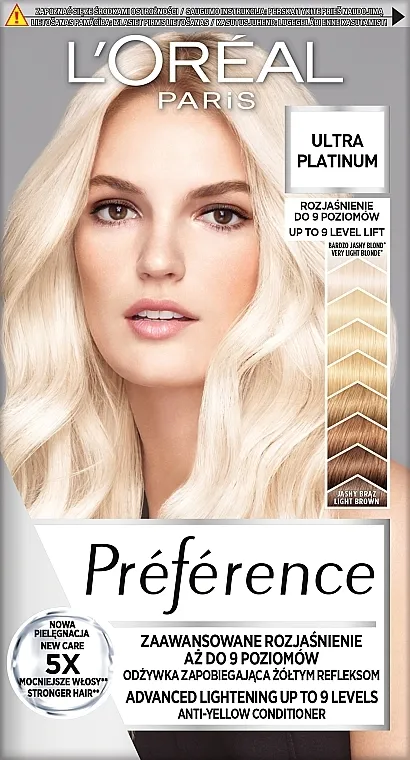L'Oreal Paris Preference Advanced Lightening Up To 9 Levels Posvetljujuća farba za kosu