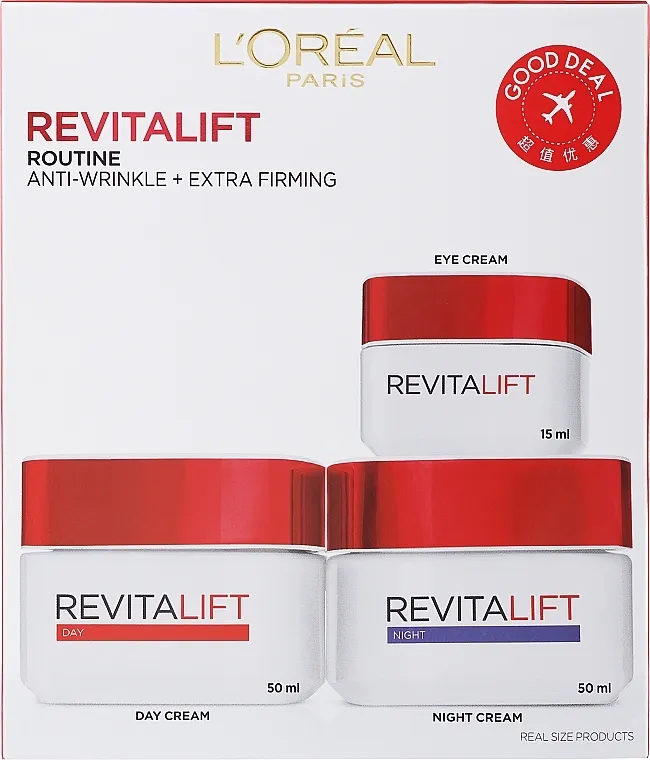 L'Oreal Paris Revitalift Programme (day/cr/50ml + night/cr/50ml + eye/cr/15ml) Set