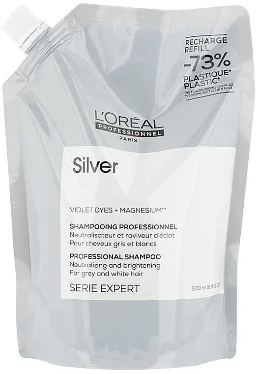 L'Oreal Professionnel Serie Expert Magnesium Silver Refill (wymienny wkład) Šampon za neutralizaciju za sede i plave kose