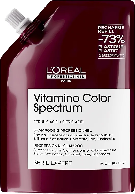 L'Oreal Professionnel Vitamino Color Spectrum Shampoo Profesionalni šampon za sjajni sjaj i očuvanje 5 dimenzija boje nakon farbanja kose (dopuna)