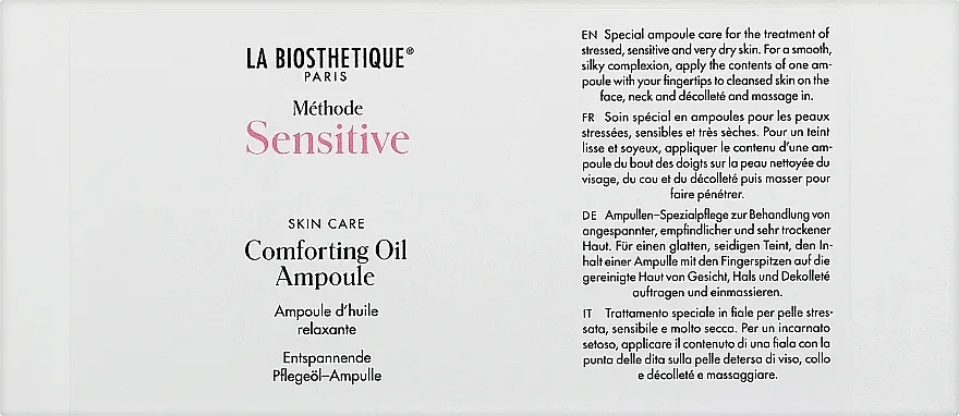 La Biosthetique Methode Sensitive Comforting Oil Ampoule Ampule za lice