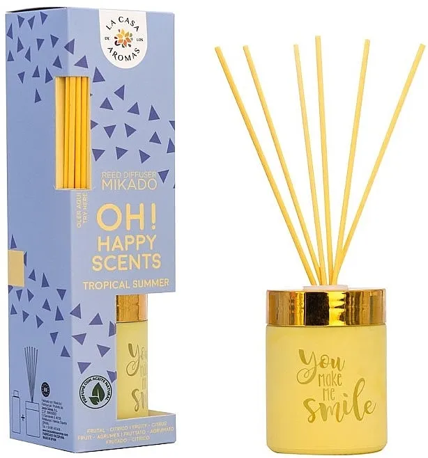 La Casa de Los Aromas Mikado Oh! Happy Scents Reed Diffuser Aroma difuzor "Tropsko ljeto"