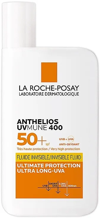 La Roche-Posay Anthelios UVmune 400 Invisible Fluid SPF50+ Fragrance Free Lagana krema za sunčanje bez mirisa s visokom razinom UVB i ekstra dugom UVA zaštitom SPF50+