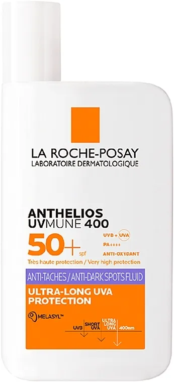 La Roche-Posay Anthelios UVmune 400 Lagani korektivni fluid protiv hiperpigmentacije kože, visok nivo zaštite od UVB i veoma dugih UVA zraka SPF 50+