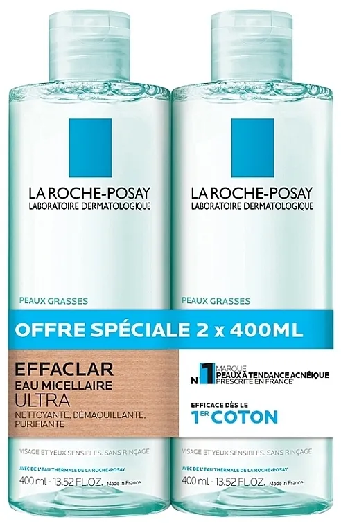 La Roche-Posay Effaclar Micellar Water Ultra (micel/water/2x400ml) Set