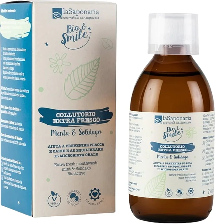 La Saponaria Extra-fresh Mint &amp; Solidago Mouthwash Tečnost za ispiranje usta