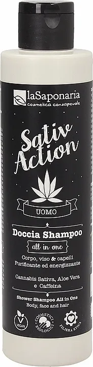 La Saponaria Uomo SativAction All in One Shampoo Šampon