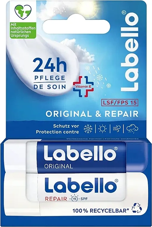 Labello Care Balm Set (balm/2x5.5ml)