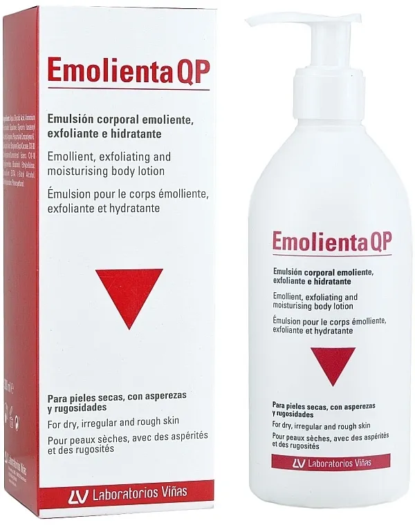 Laboratorios Vinas Emolienta QP Emollient Exfoliating And Moisturising Body Lotion Emulzija za grubu i hrapavu kožu sklonu suvoći