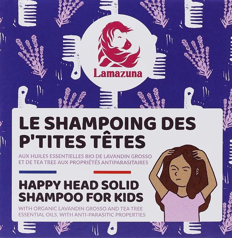 Lamazuna Happy Head Solid Shampoo For Kids Čvrsti šampon za decu protiv vaški