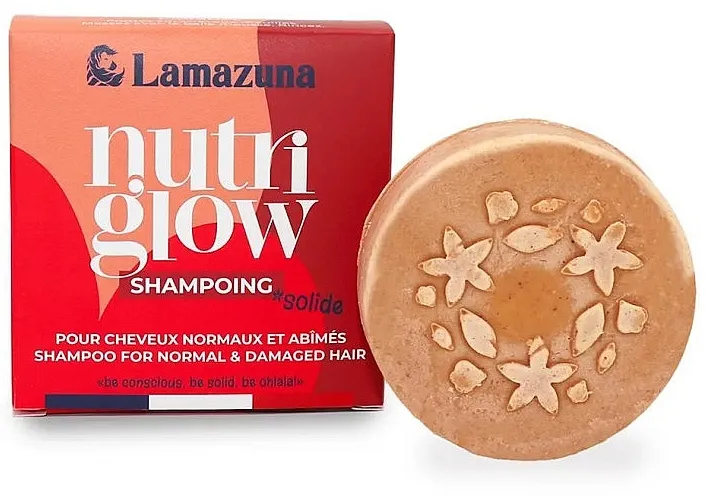 Lamazuna Nutri Glow Solid Shampoo For Normal And Damaged Hair Šampon u čvrstom obliku za normalnu i oštećenu kosu