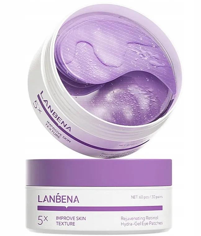 Lanbena 5 x Improve Skin Texture Rejuvenating Retinol Hydra-Gel Eye Patches Podmlađujuće hidrogelne jastučići za oči sa retinolom