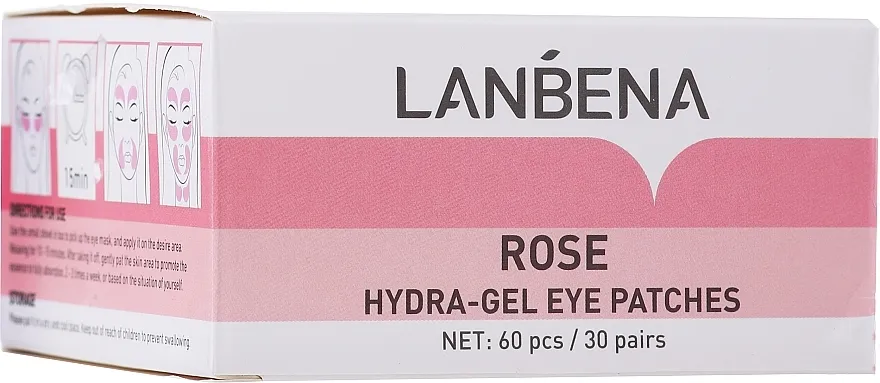 Lanbena Rose Hydra-Gel Eye Patch Hidrogel flasteri za oči s ekstraktom ruže