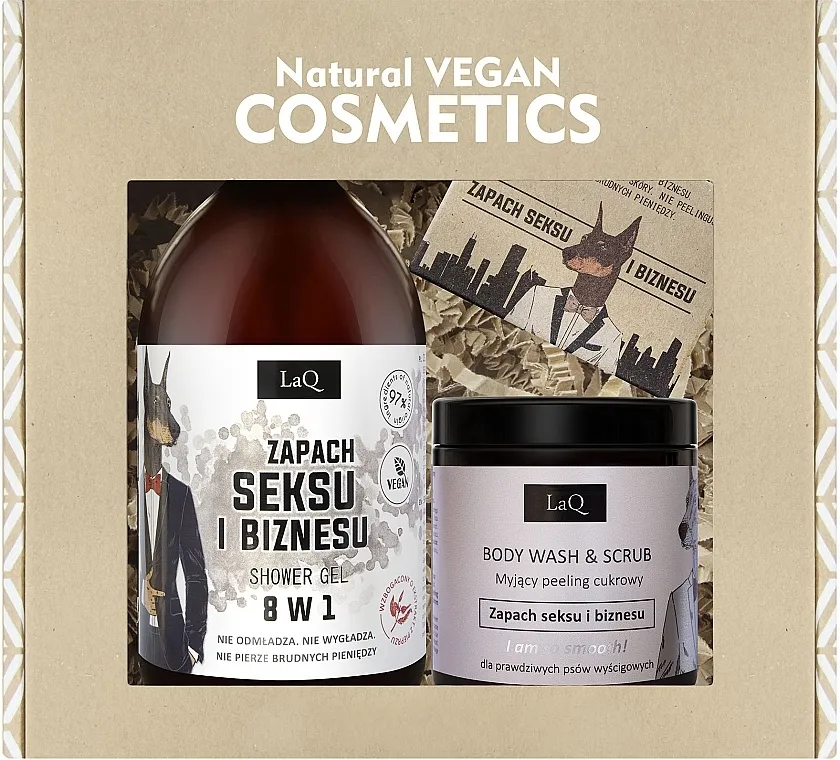 LaQ Doberman (sh/gel/500ml + soap/85g + scrub/220g) Set