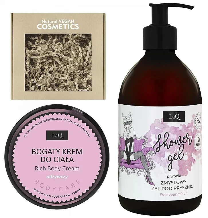 LaQ Set (sh/gel/500ml + b/cr/220g) Set "Božur"